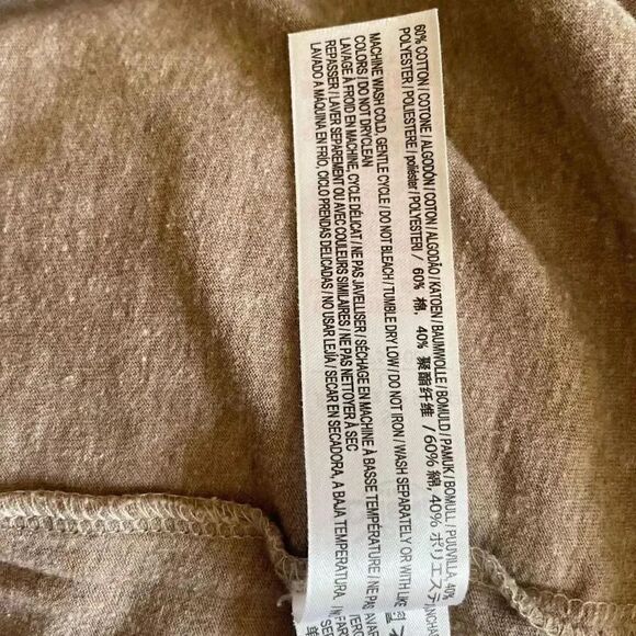 Disney Mickey Mouse Graphic Long Sleeves Tee Gray Tan Crewneck Soft SZ L # 1759 - Picture 11 of 13